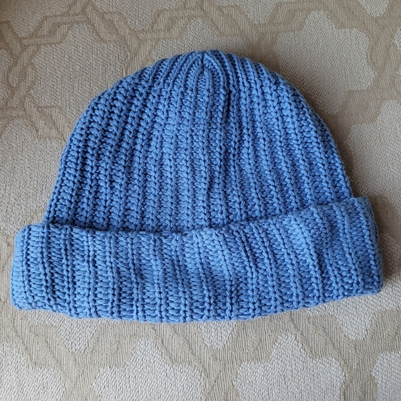 LOVE YOUR MELON CUFFED BEANIE KNIT TOQUE BLUE GOLD FOIL ONE SIZE - Picture 5 of 12